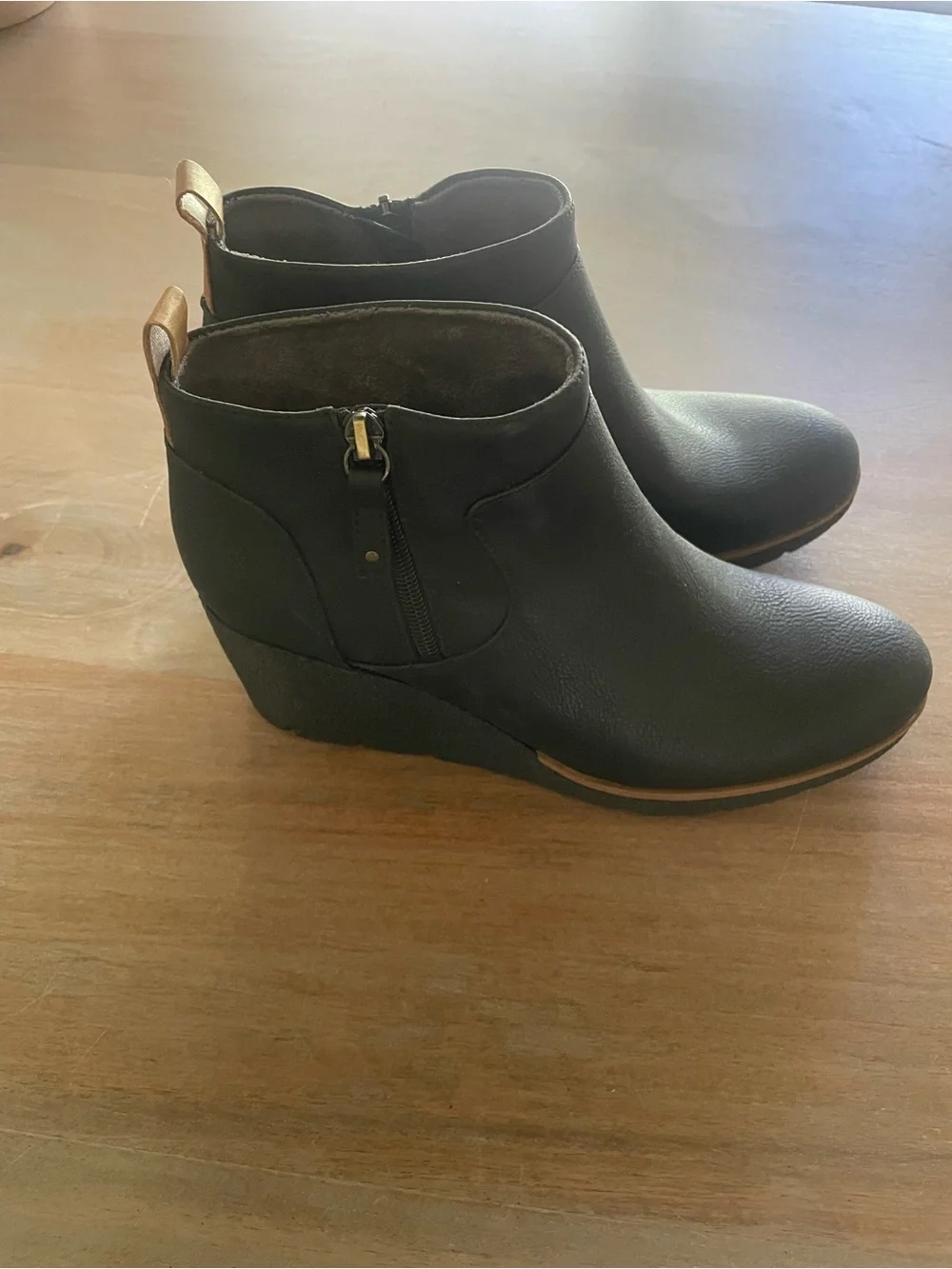 Dr. Scholl's Black Ankle Booties with Side Buckle